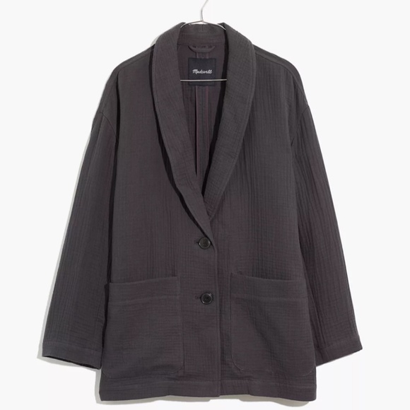 NWOT Madewell Lightspun Dorset Blazer, Size XS, Coal - Picture 4 of 9